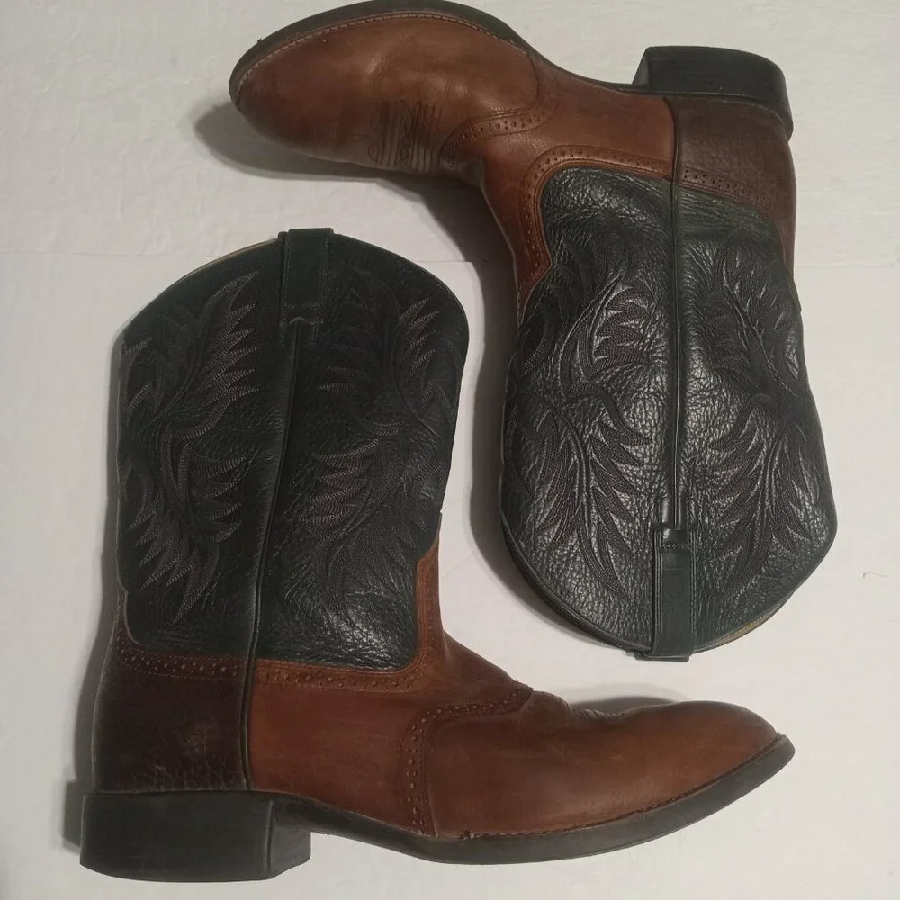 ARIAT HERITAGE STOCKMAN MEN'S WESTERN BOOT-10002258 Green/Brown